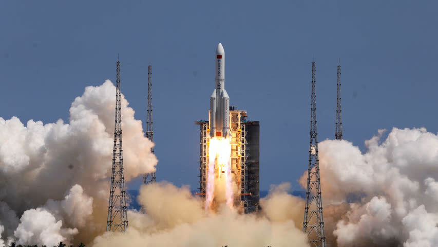 Фото - Китай запустил лабораторный модуль «Вэньтянь» к орбитальной станции